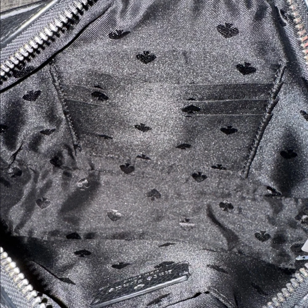 Kate Spade Bag Glitter On Mini Camera Black Pebbled Leather Crossbody